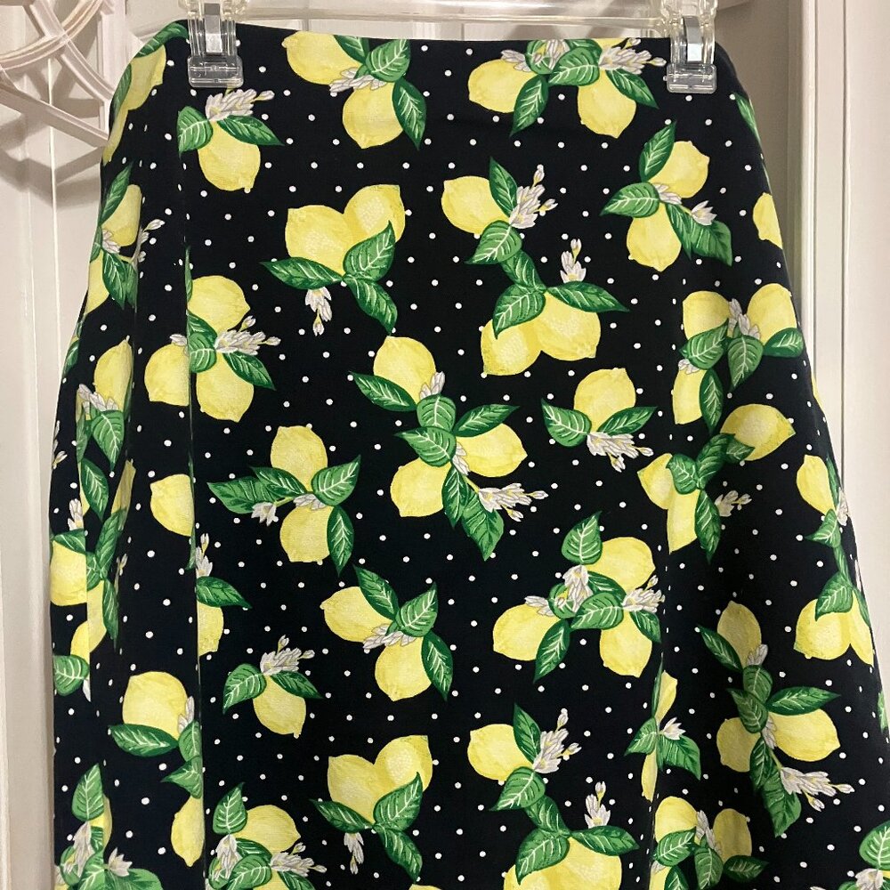 Fun Lemon Print Skirt by Talbots